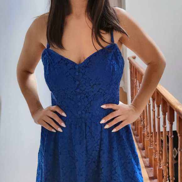 Aritzia Talula Blue Lace Dress (Size 10) - Picture 1 of 5